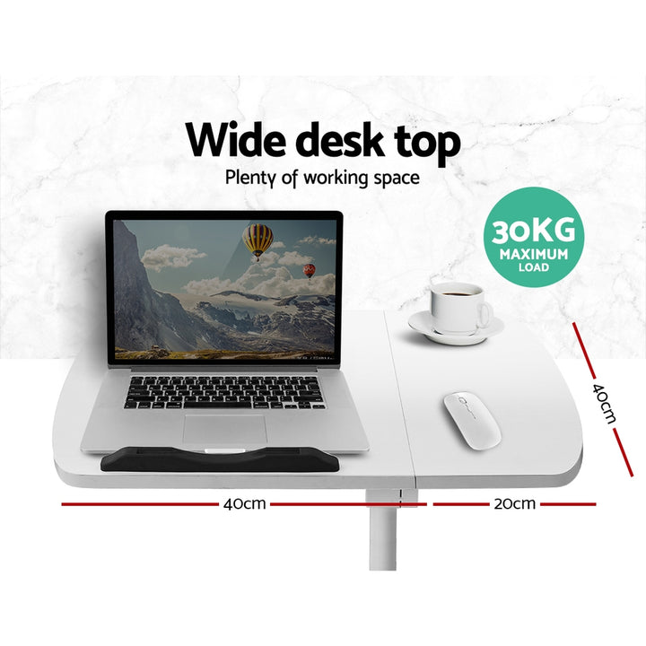 Laptop Tilt Table Desk Adjustable Stand - White Homecoze