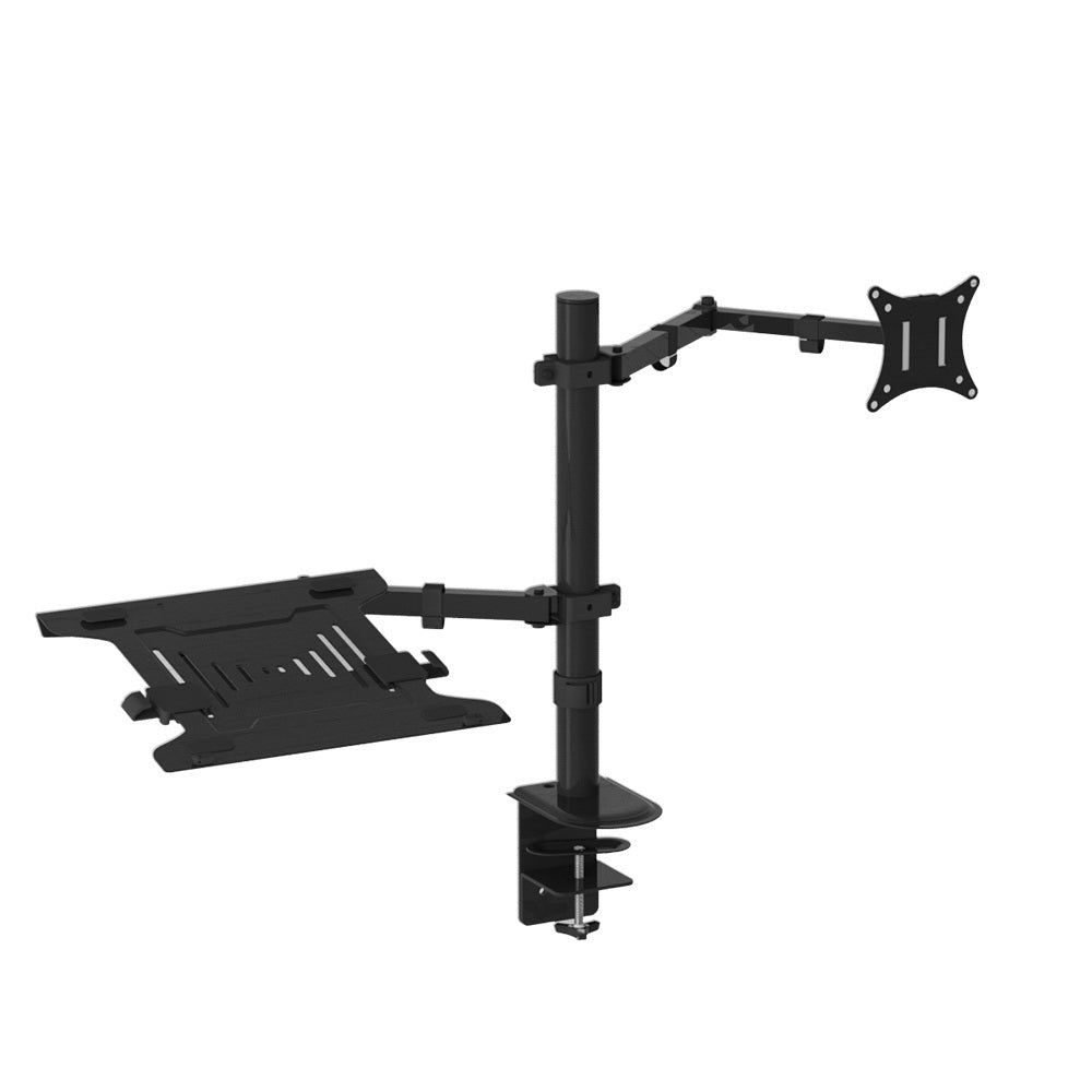 Dual Laptop & Computer Monitor Screen Arm Mount - Black Homecoze