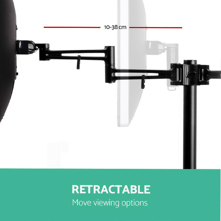 Computer Monitor Arm Mount Dual Screens Black Homecoze