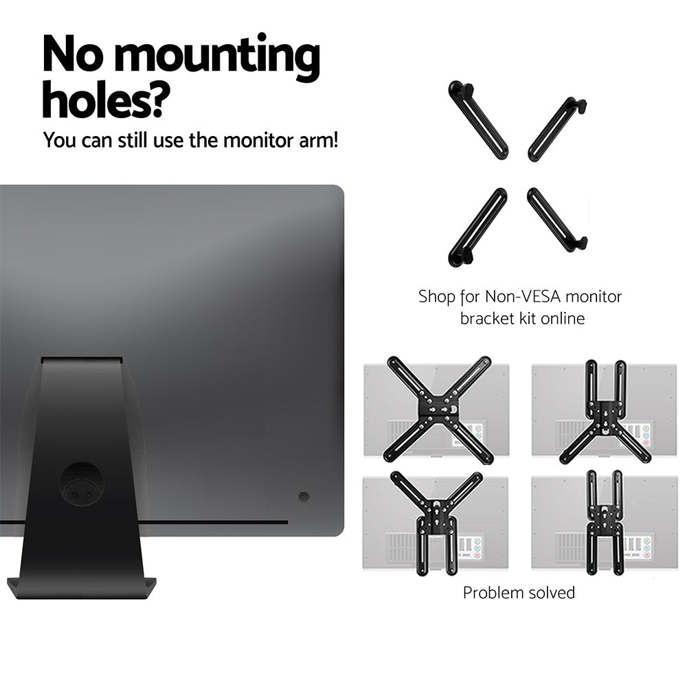 Computer Monitor Arm Mount Single Screen - Black Homecoze