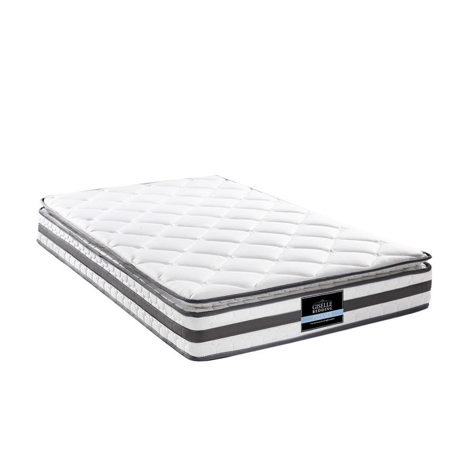 Single Medium-Firm Pillow Top Bonnell Spring Mattress (21cm Thick) Homecoze