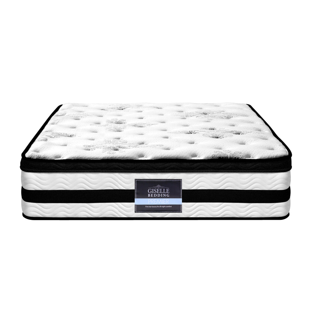 Algarve Euro Top Pocket Spring Mattress 34cm Thick King Single Homecoze