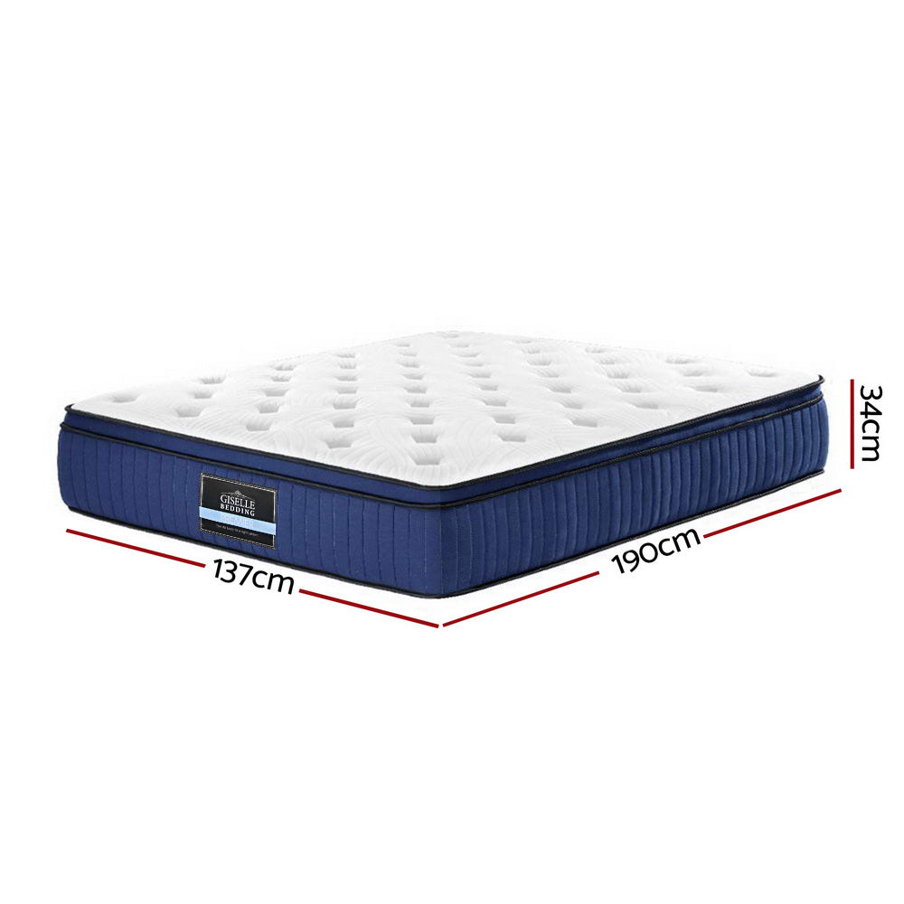 Franky Euro Top Cool Gel Pocket Spring Mattress 34cm Thick Double Homecoze