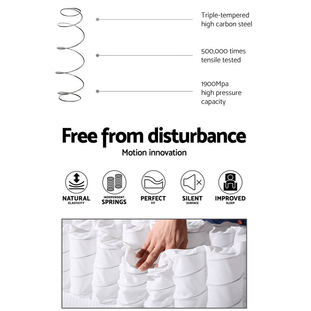 Franky Euro Top Cool Gel Pocket Spring Mattress 34cm Thick Double Homecoze