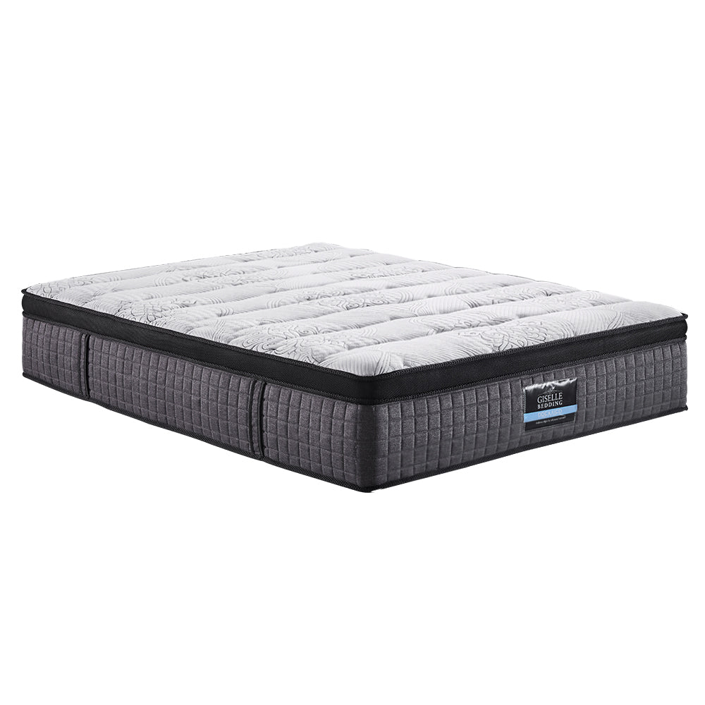 King Bed Mattress 9 Zone Pocket Spring Latex Foam Medium Firm 34cm Homecoze