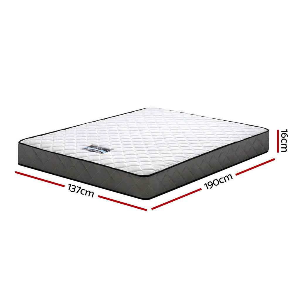 Alzbeta Bonnell Spring Mattress 16cm Thick Double Homecoze