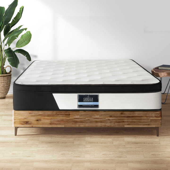 King Pocket Spring Mattress Medium Firm Euro-Top Comfort 30cm Homecoze