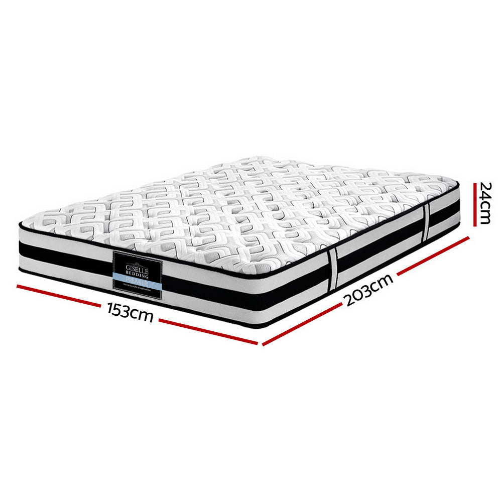 Rumba Tight Top Pocket Spring Mattress 24cm Thick Queen Homecoze