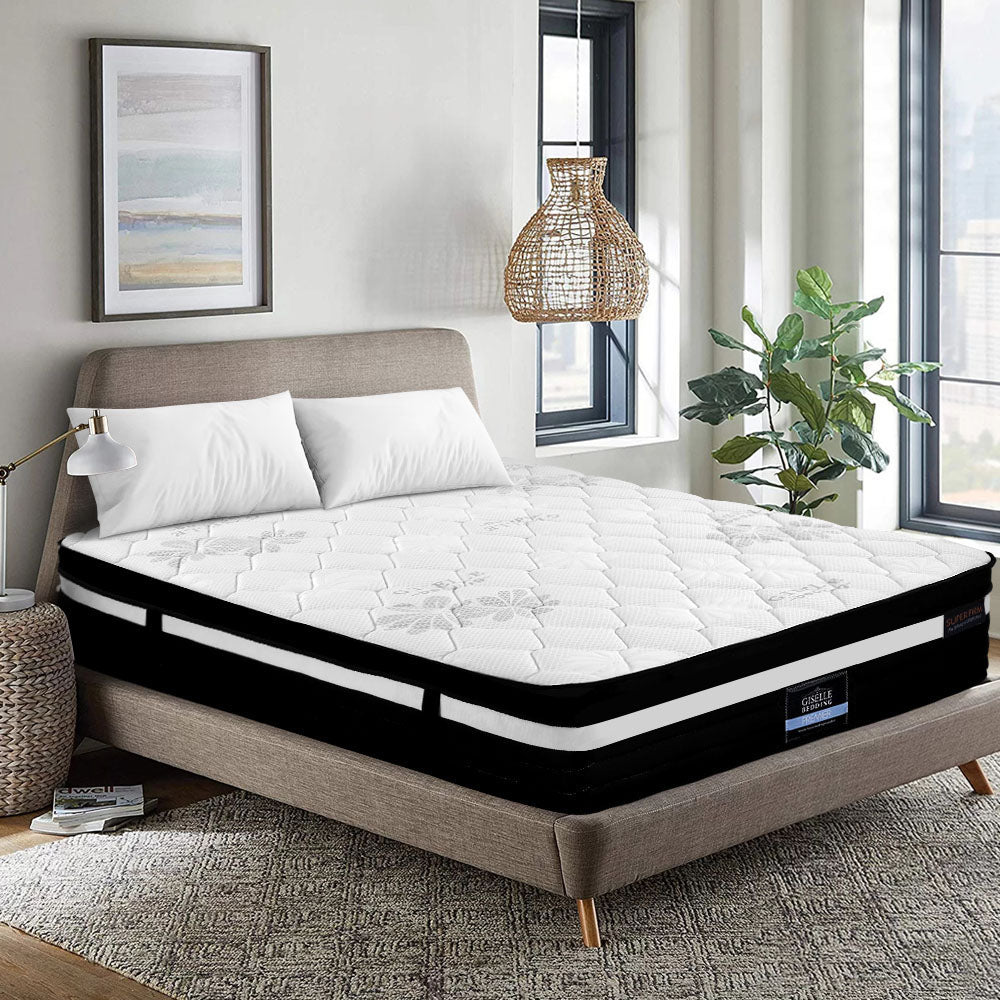 Giselle King Bed Mattress Size Extra Firm 7 Zone Pocket Spring Foam 28cm Homecoze Home & Living