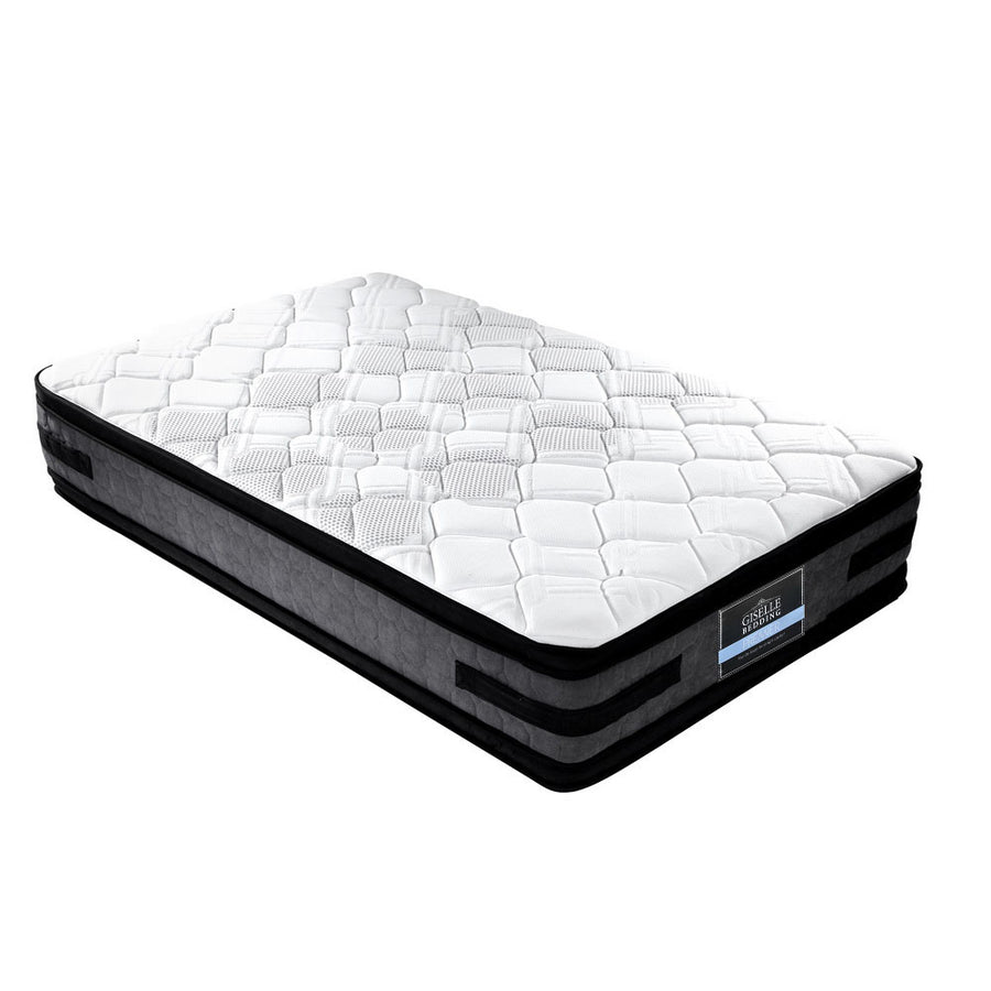 Single Medium-Firm Cool-Gel Memory Foam Euro-top Mattress (36cm Thick) Homecoze