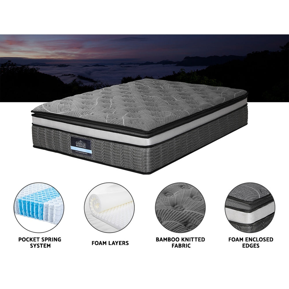 Pocket Mini Spring Mattresses Medium Firm 9-Zone Bed Double Homecoze