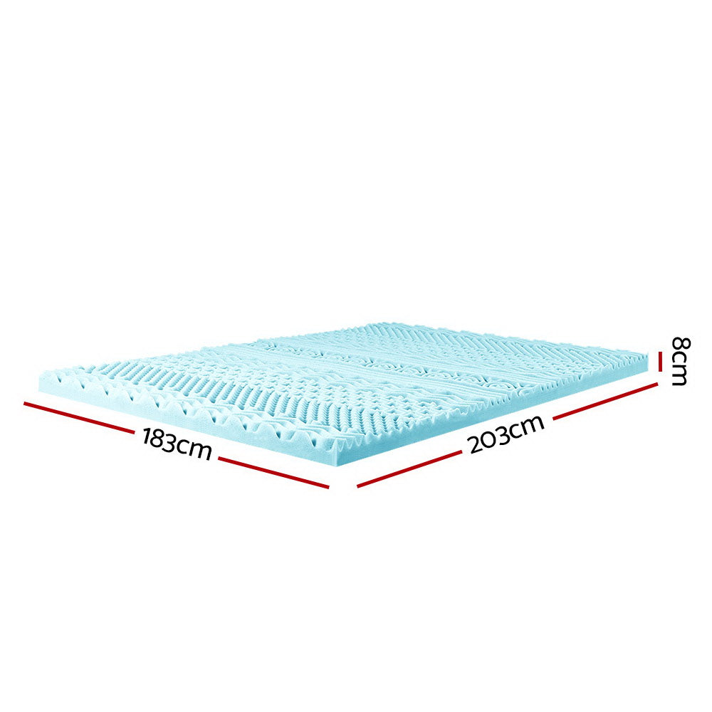 11-zone Memory Foam Mattress Topper 8cm - King Homecoze