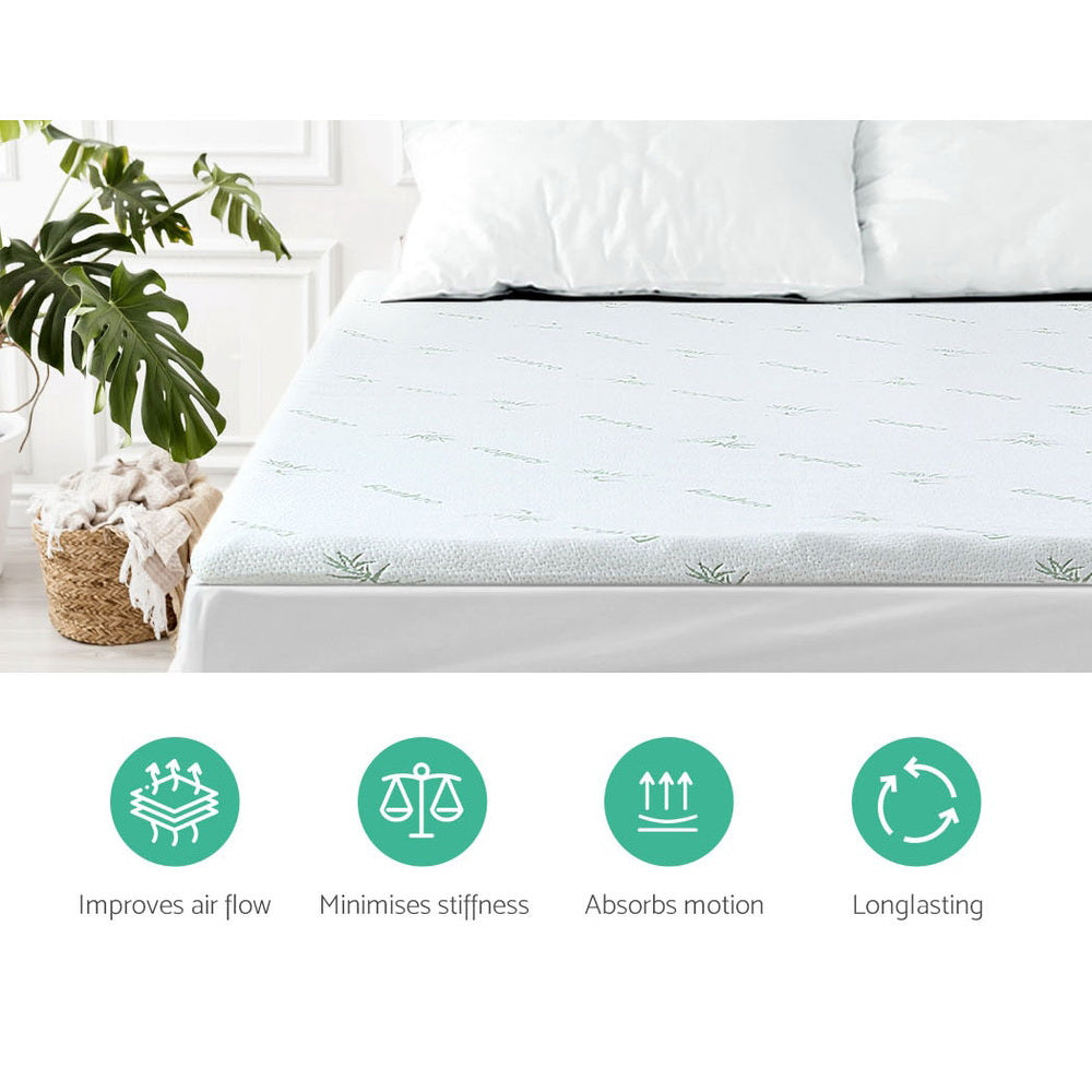 11-zone Memory Foam Mattress Topper 8cm - King Homecoze