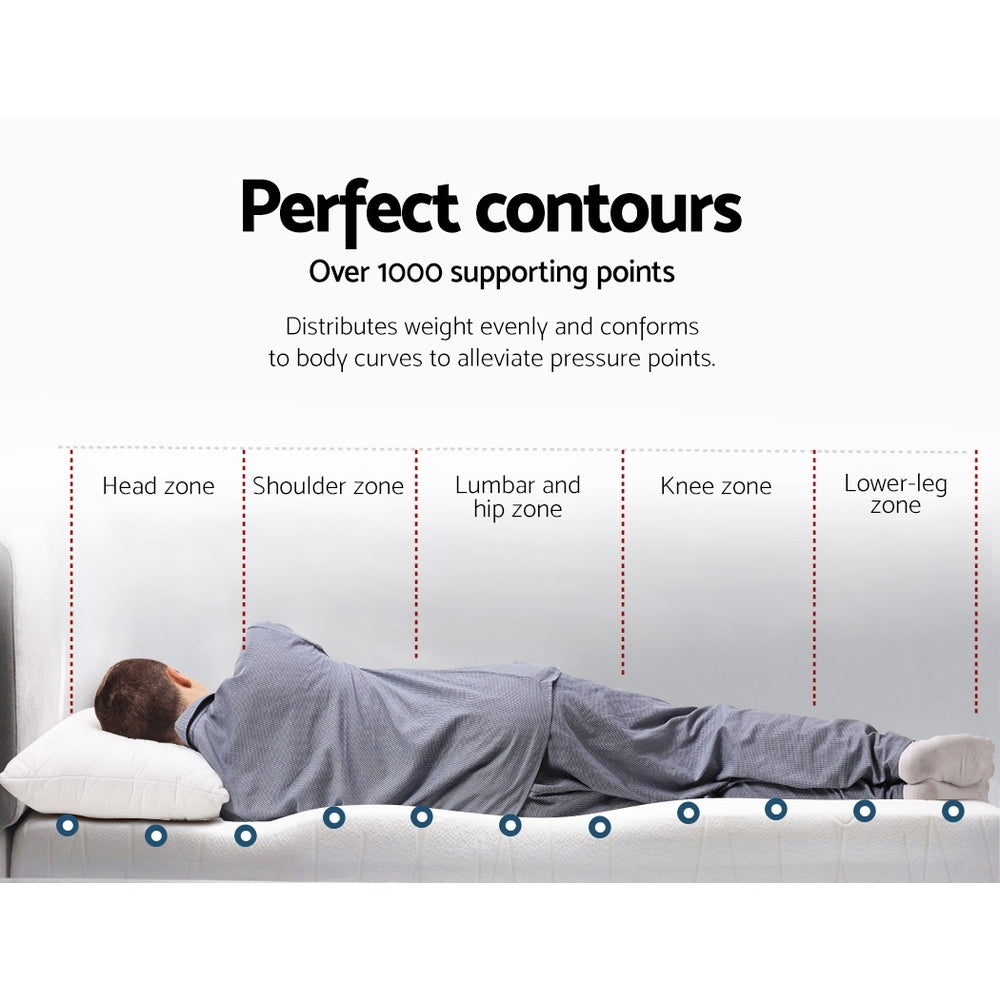 Cool Gel Memory Foam Mattress Topper w/Bamboo Cover 10cm - Queen Homecoze