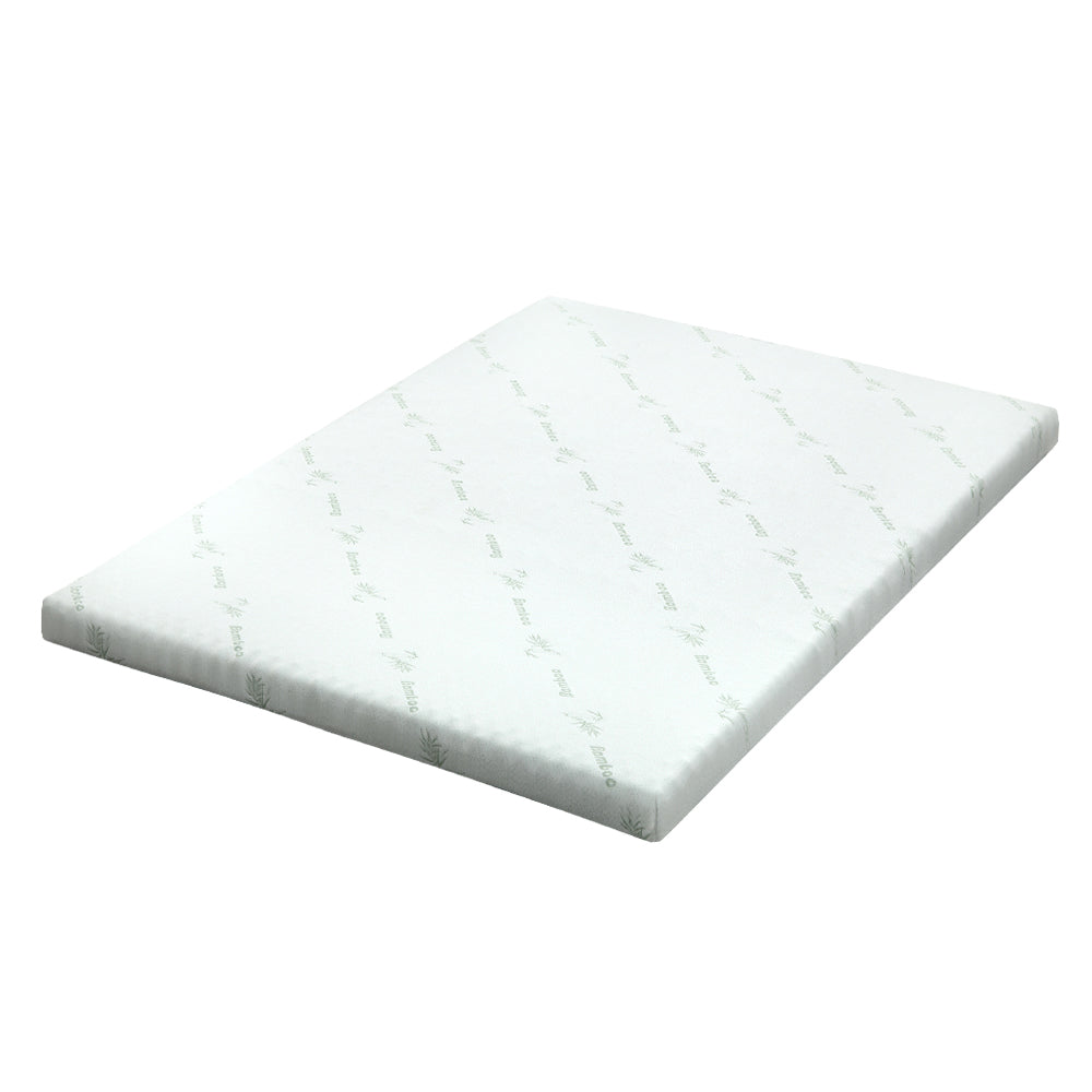 Cool Gel Memory Foam Mattress Topper w/Bamboo Cover 8cm - Queen Homecoze