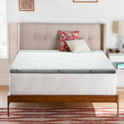 Cool Gel Memory Foam Mattress Topper w/Bamboo Cover 8cm - Queen Homecoze
