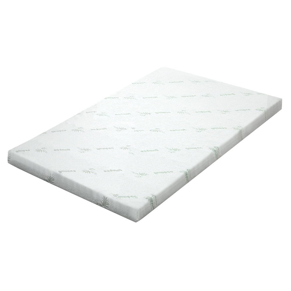 Cool Gel Memory Foam Mattress Topper w/Bamboo Cover 8cm - Single Homecoze