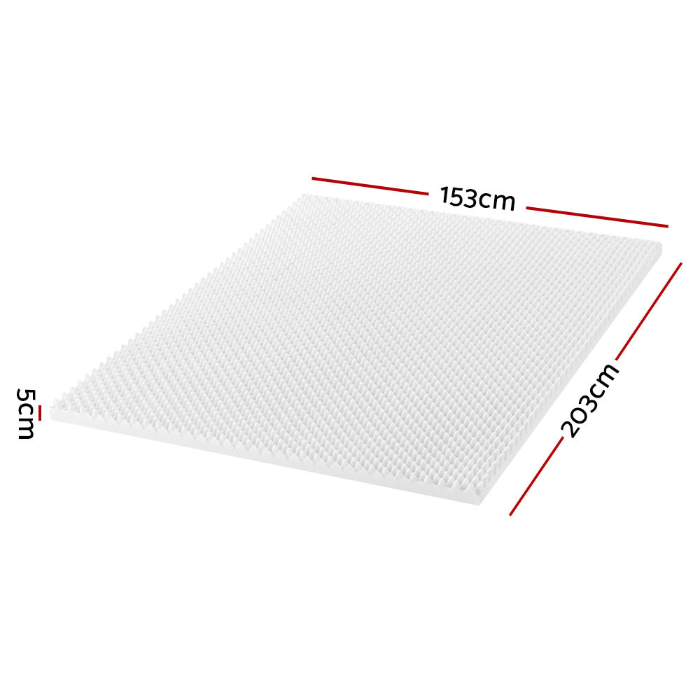 Egg Crate Foam Mattress Topper Protector Underlay - Queen Homecoze