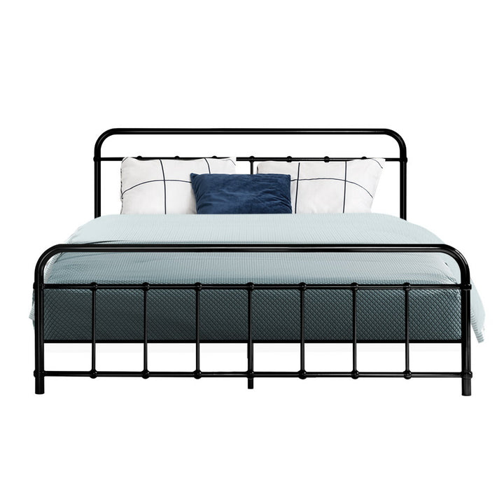 Leo Queen Metal Bed Frame - Black Homecoze