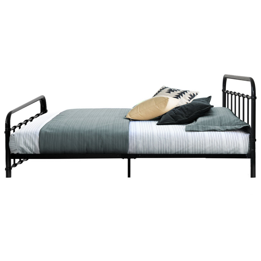 Leo Queen Metal Bed Frame - Black Homecoze