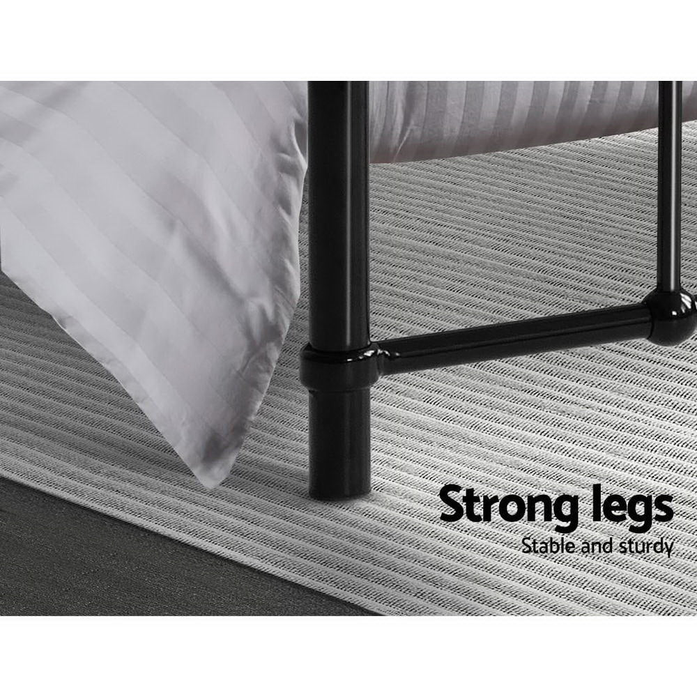 Leo Queen Metal Bed Frame - Black Homecoze