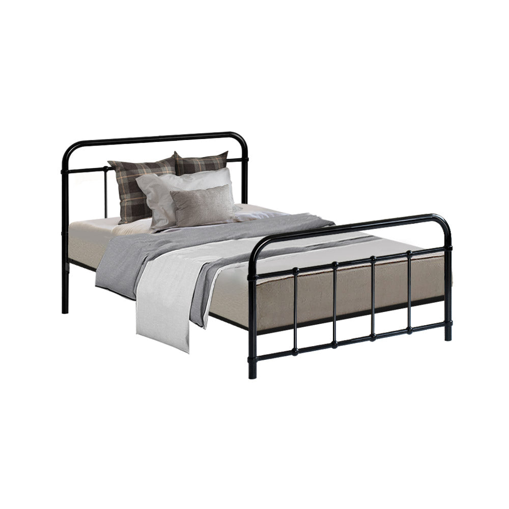 Leo Single Metal Bed Frame - Black Homecoze