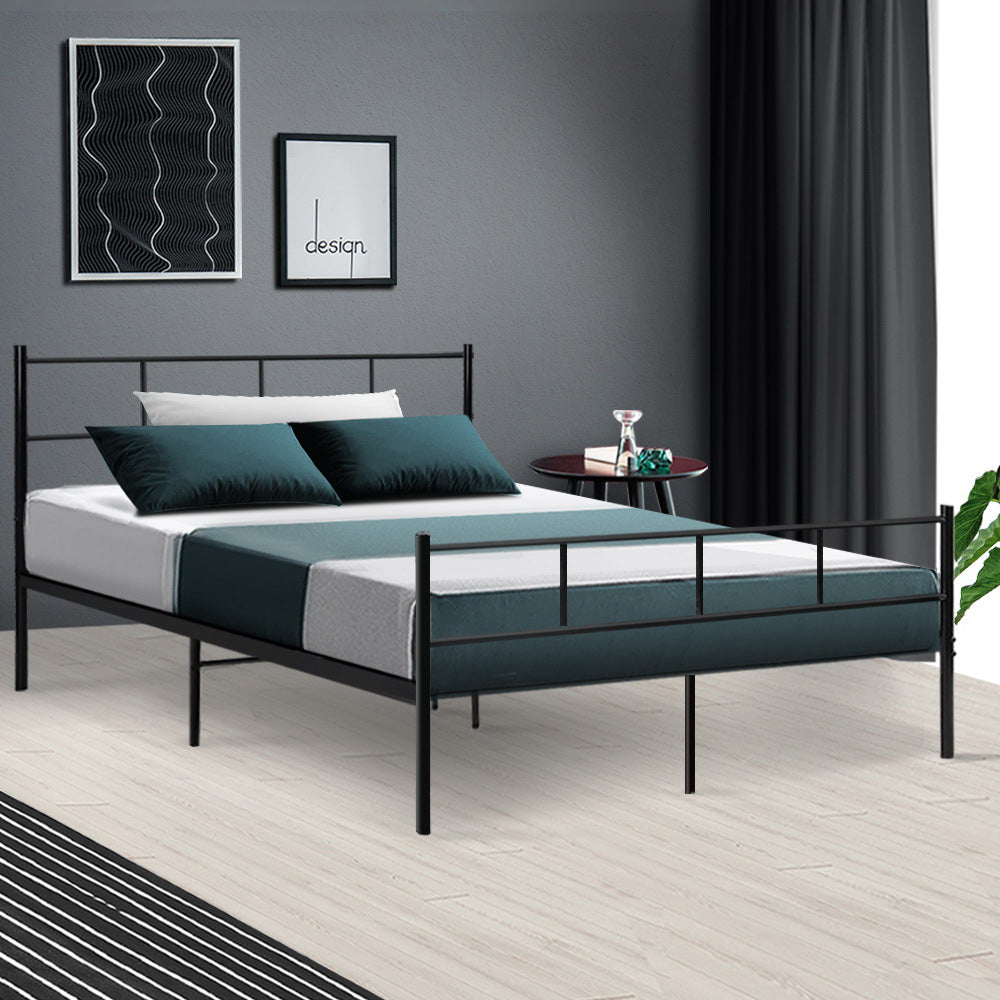 Sol Double Metal Bed Frame - Black Homecoze