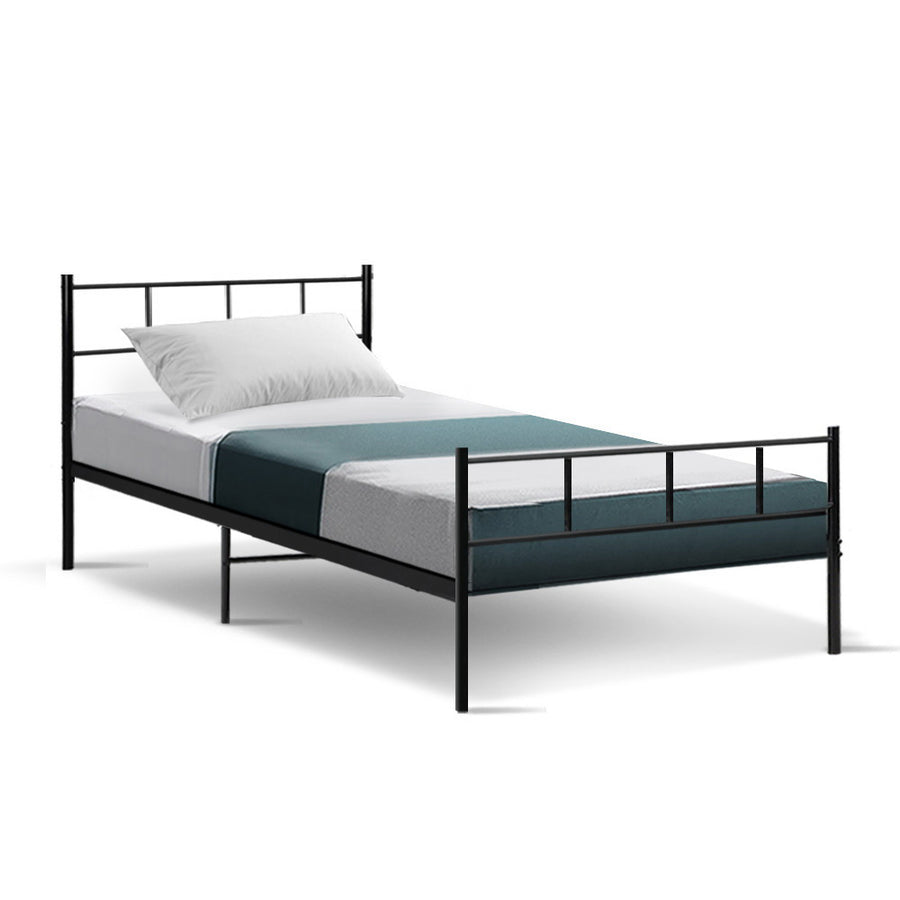 Sol Single Metal Bed Frame - Black Homecoze