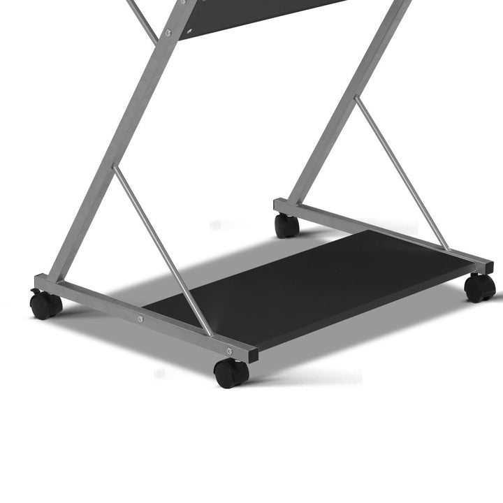 Metal Pull Out Table Desk - Black Homecoze