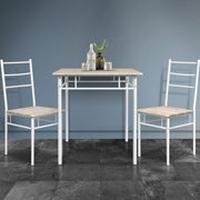 Retro Petite Coastal Chic 3 Piece Dining Set - Natural - Homecoze