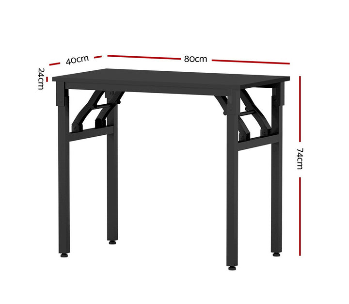 Compact Foldable Computer Desk Laptop Table For Study or Home Office Black Homecoze