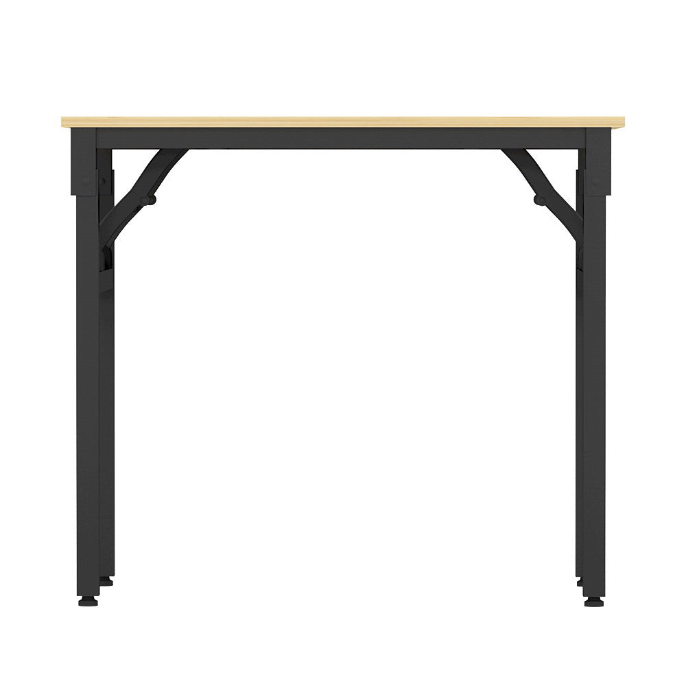 Compact Foldable Computer Desk Laptop Table For Study or Home Office Oak Homecoze
