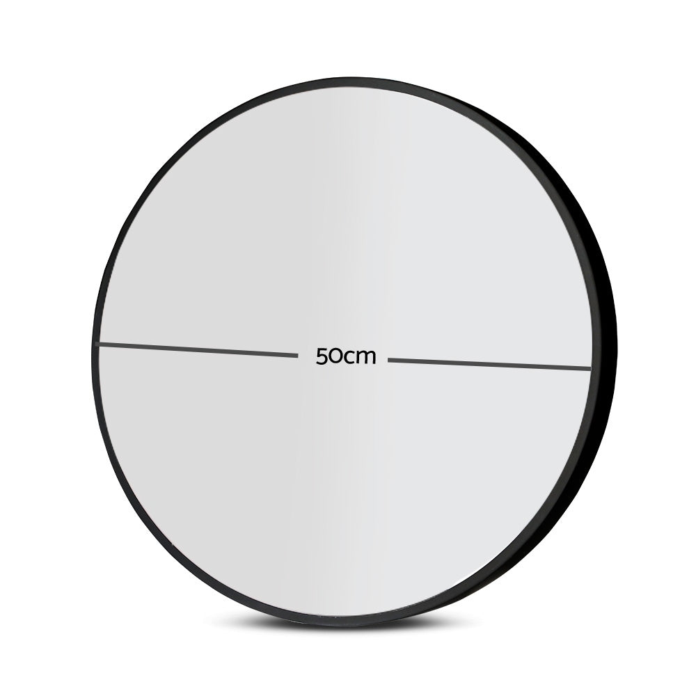 50cm Round Frameless Wall Mirror Bathroom Makeup Mirror Homecoze