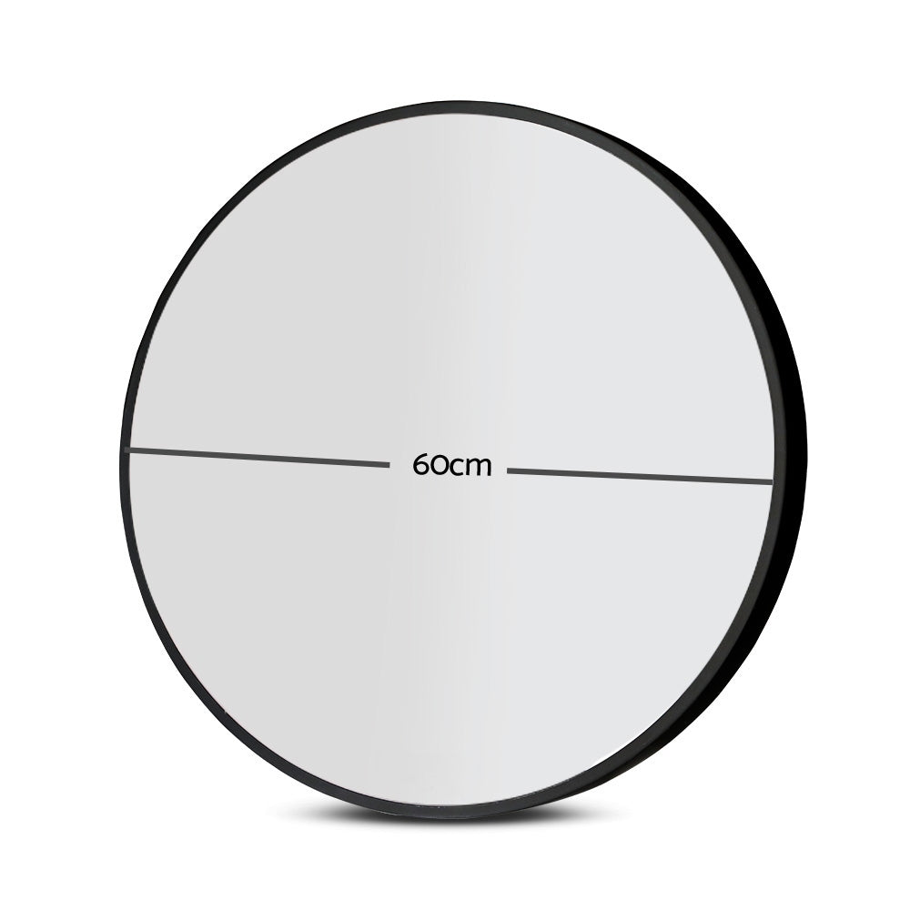 60cm Round Frameless Wall Mirror Bathroom Makeup Mirror Homecoze