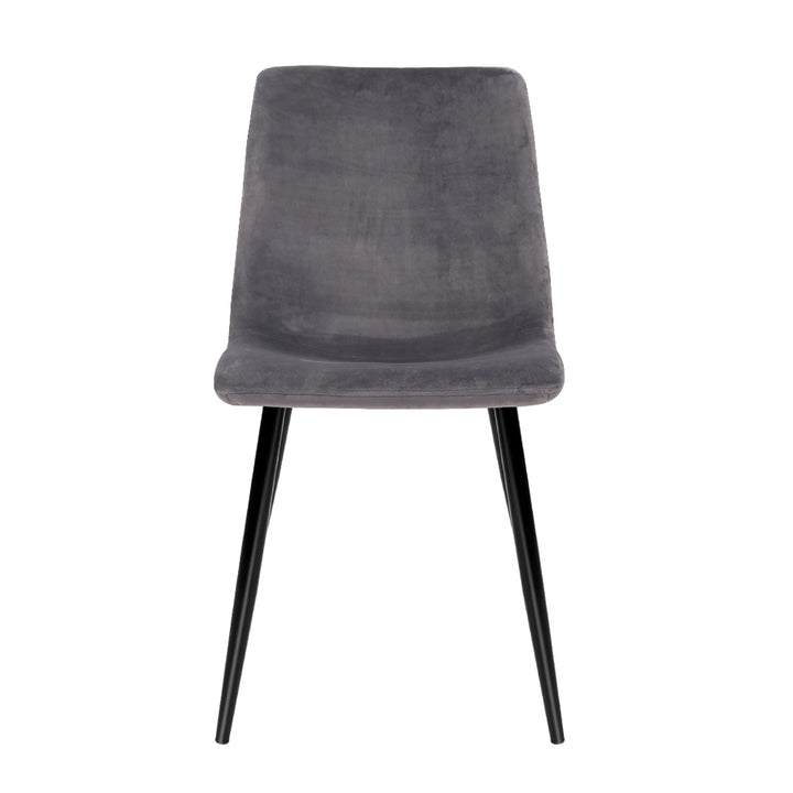 Set of 4 Modern Grey Fabric Dining Chairs Homecoze