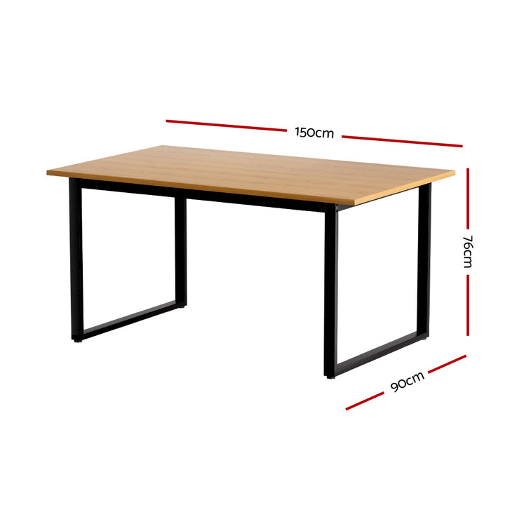 Compact Modern Wooden Dining Table 6 Seater - 150cm Homecoze