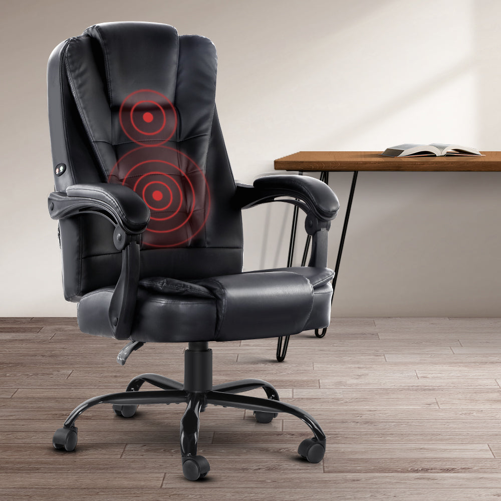 Massage Office Chairs PU Leather - Black Homecoze