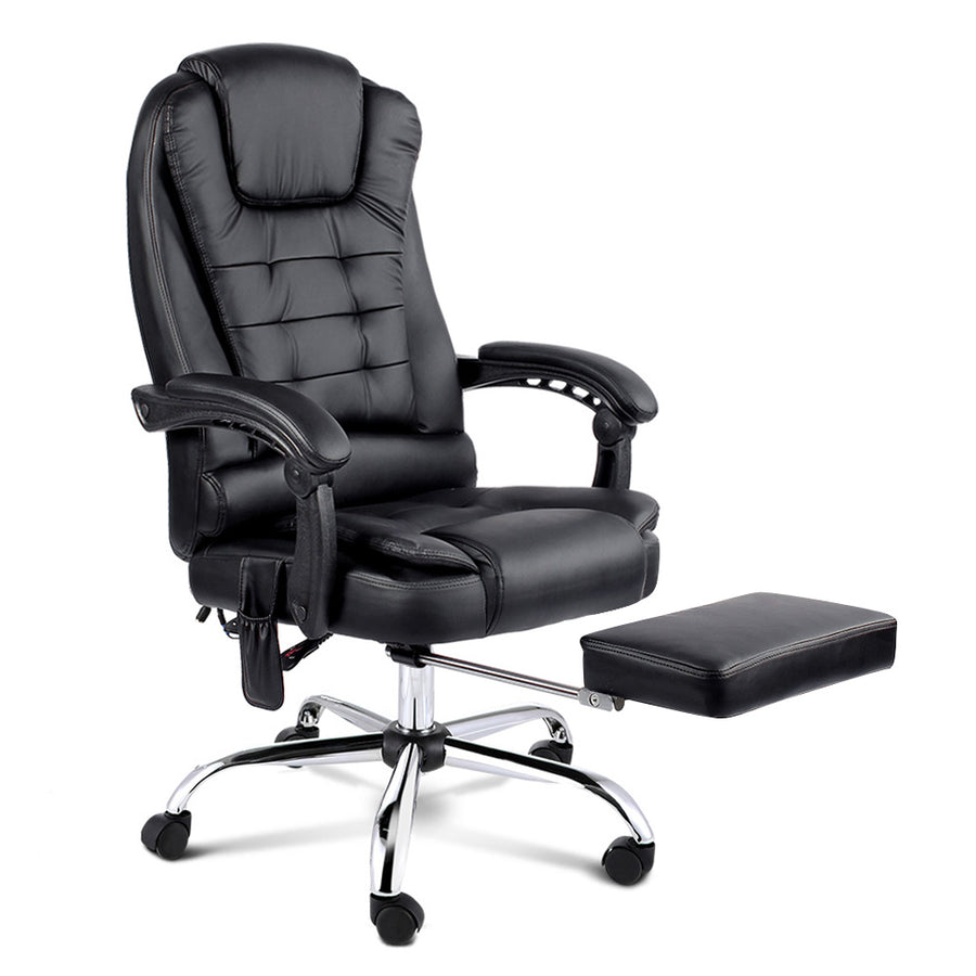 8 Point Reclining Massage Chair - Black Homecoze