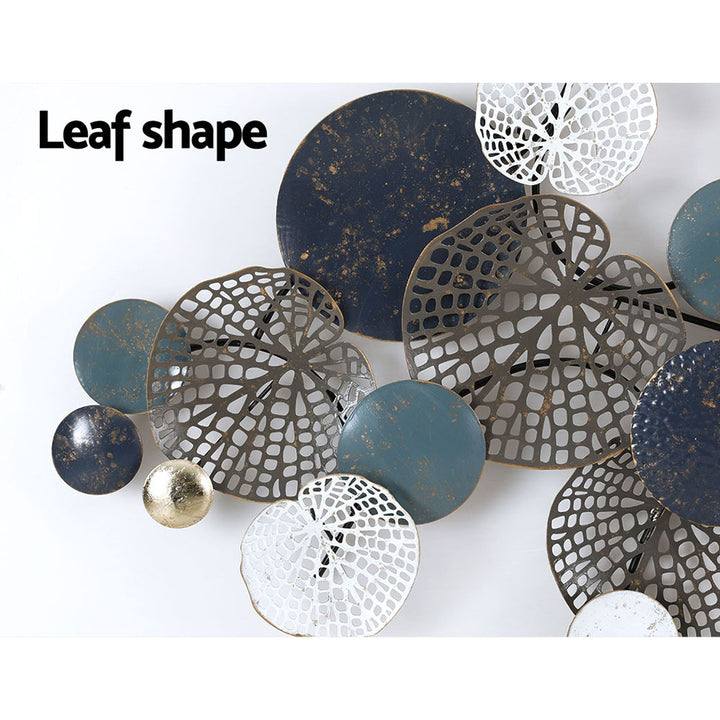 Circular Leaf Tree Inspired Metallic Coloured Metal Wall Art Hanging – 132cm Homecoze