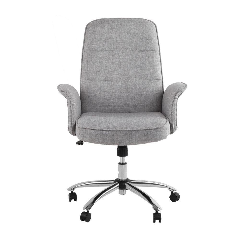 Fabric Office Desk Chair - Grey - Homecoze