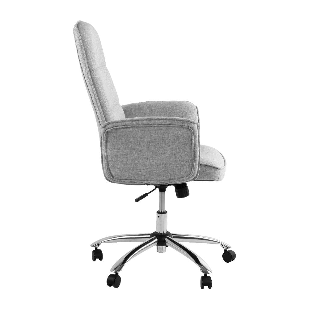 Fabric Office Desk Chair - Grey - Homecoze