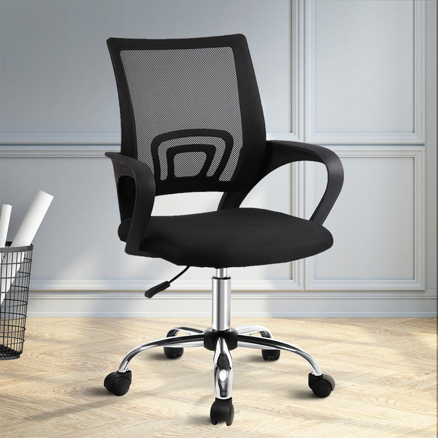 Classic Breathable Mesh Mid Back Office Chair – Black Homecoze