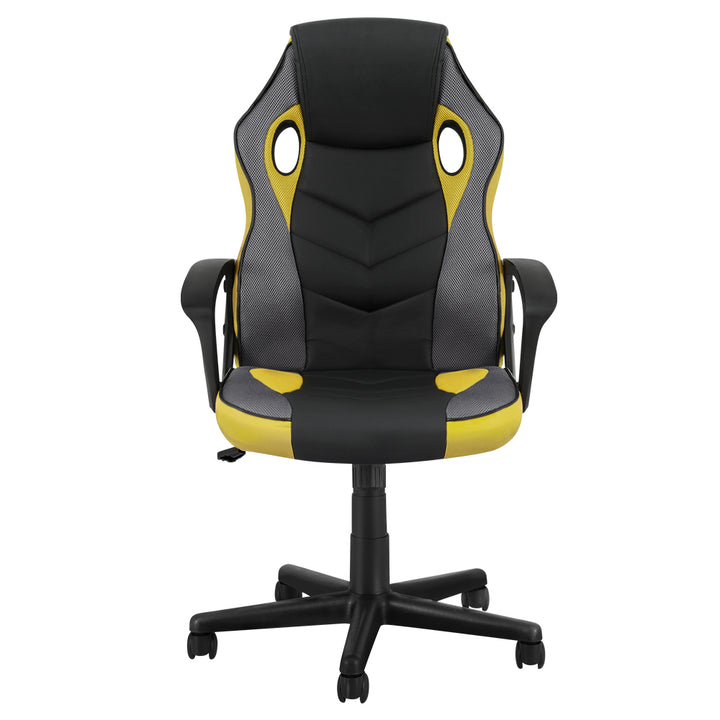 Office Racer Gaming Chair PU Leather & Mesh - Yellow
