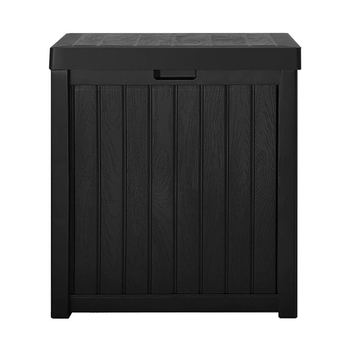 195L Outdoor Polypropylene Garden Storage Box - Black Homecoze