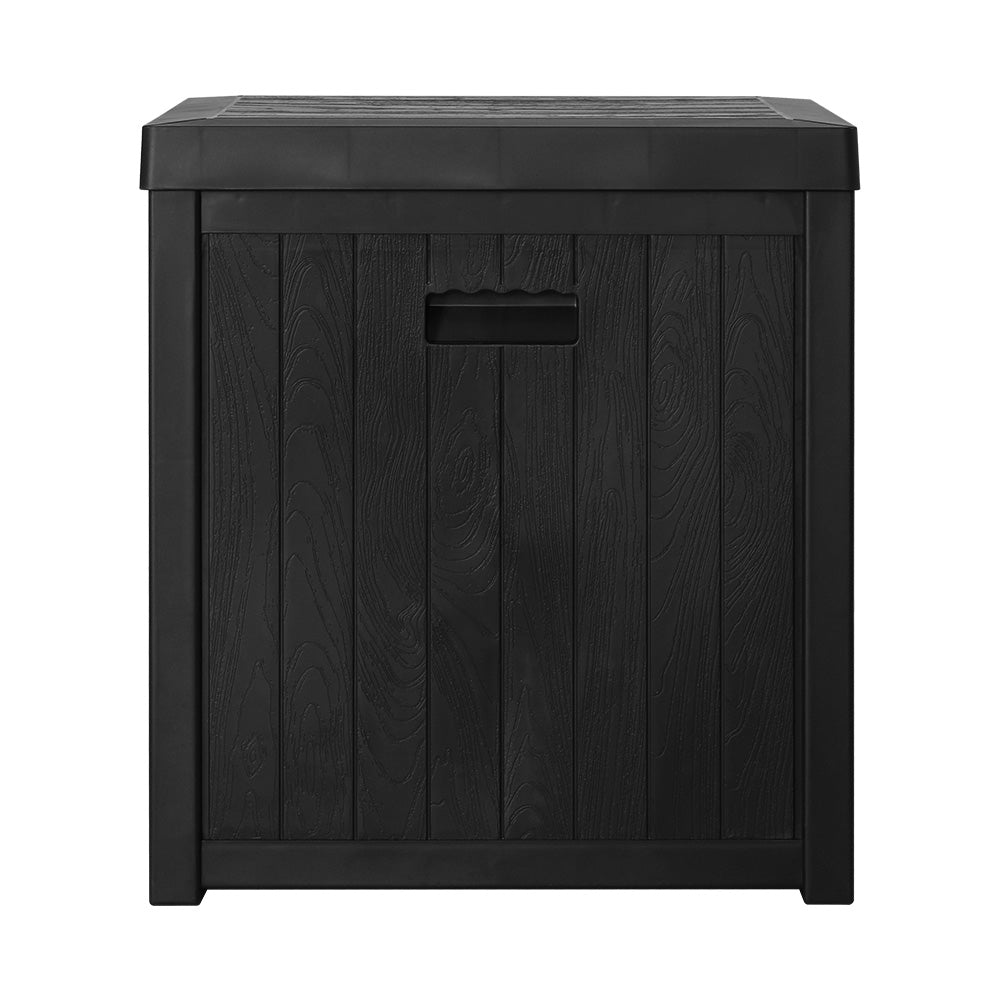 195L Outdoor Polypropylene Garden Storage Box - Black Homecoze