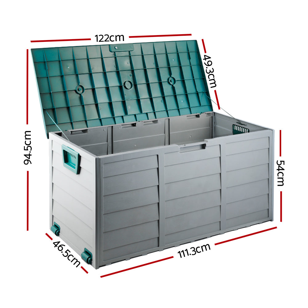 290L Polypropylene Outdoor Storage Box - Green Homecoze