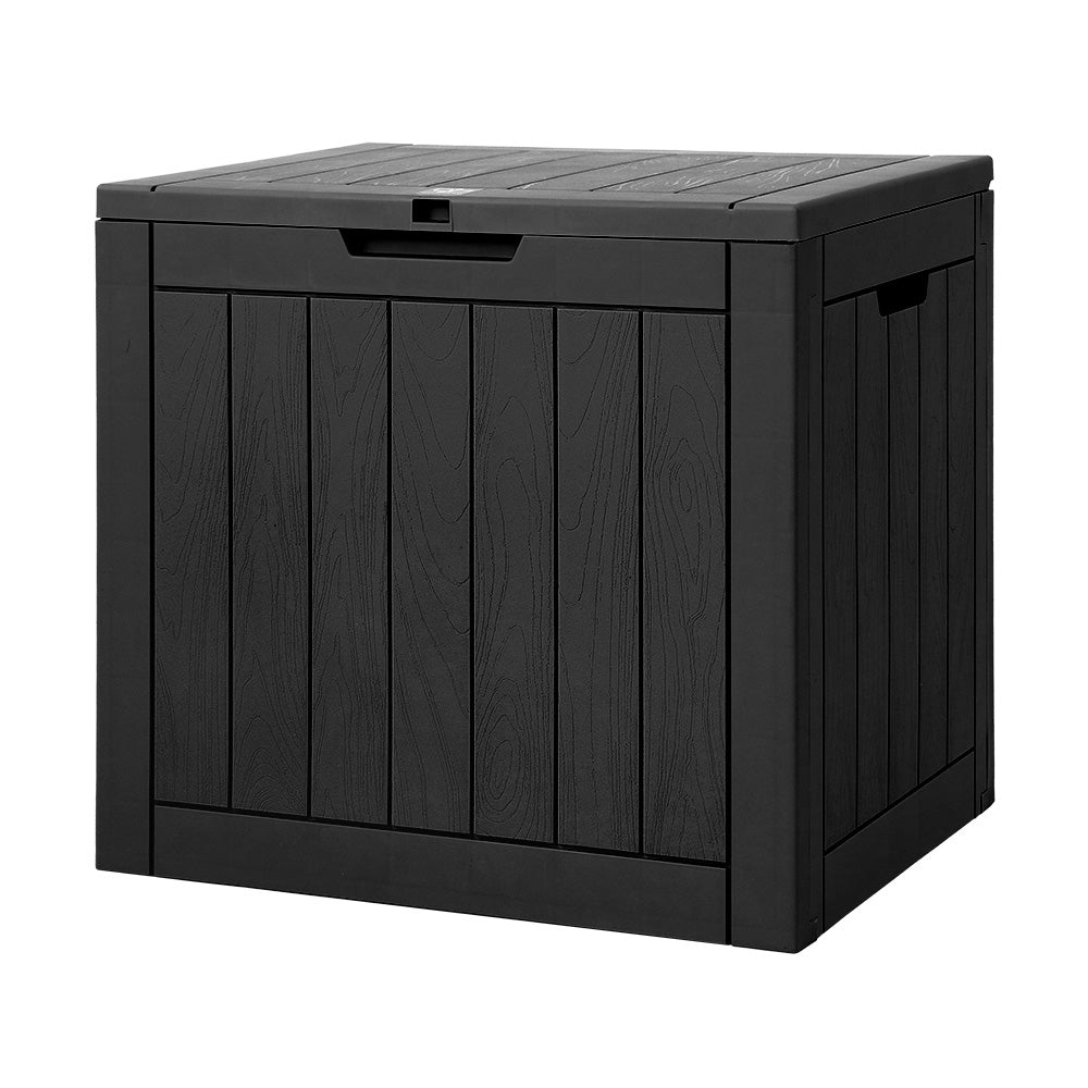 118L Outdoor Polypropylene Storage Box - Black Homecoze