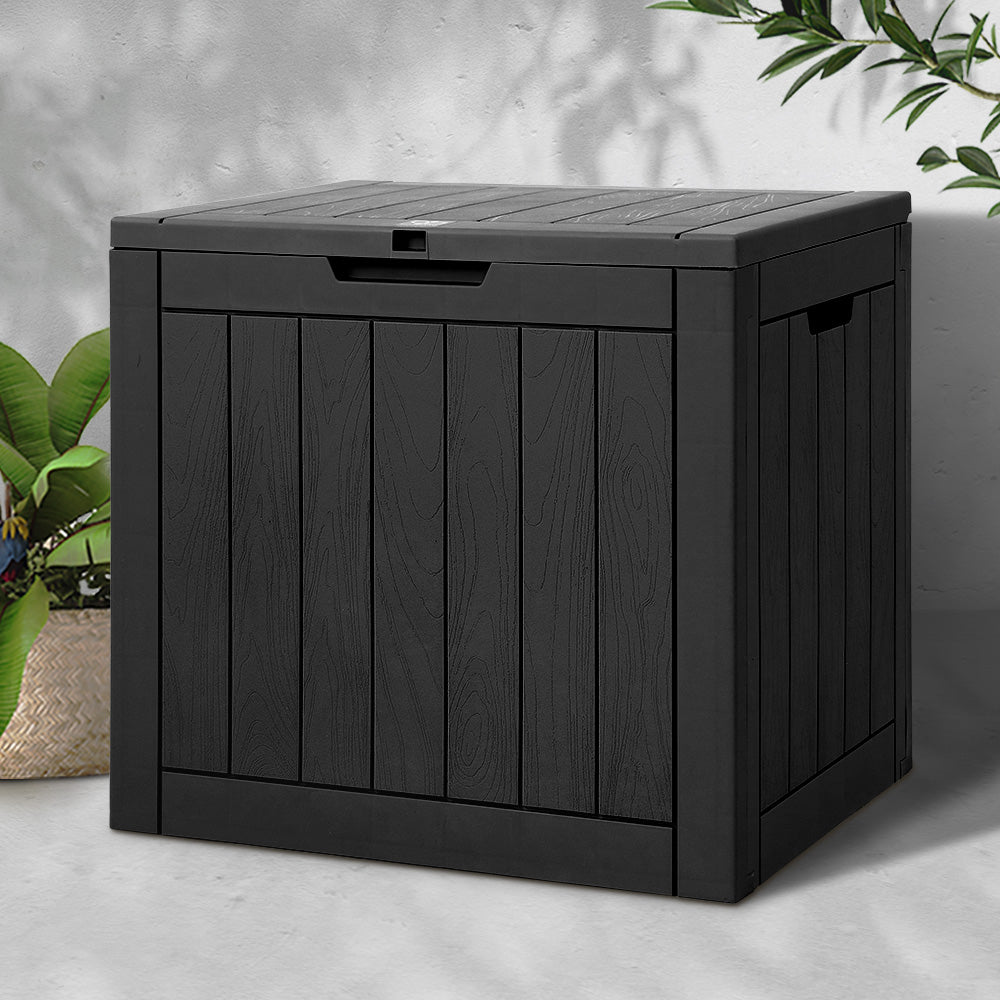 118L Outdoor Polypropylene Storage Box - Black Homecoze