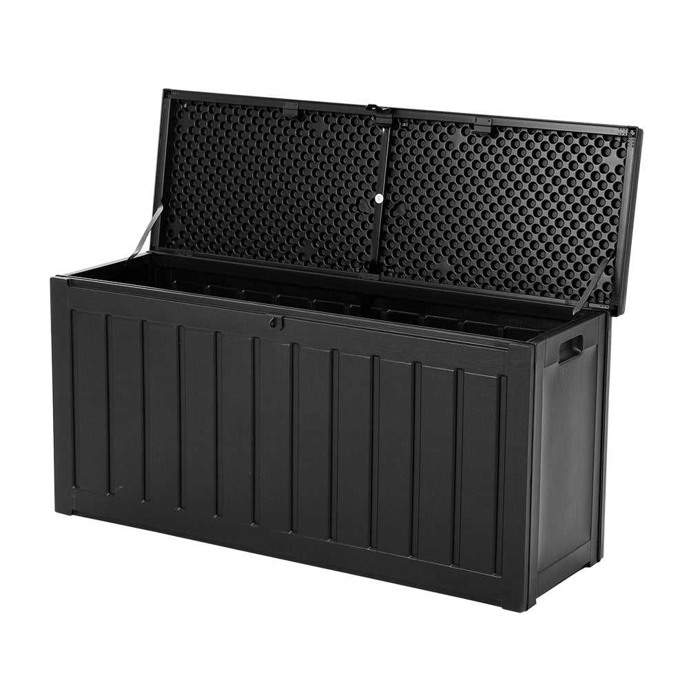 240L Polypropylene Outdoor Storage Box - Black - Homecoze