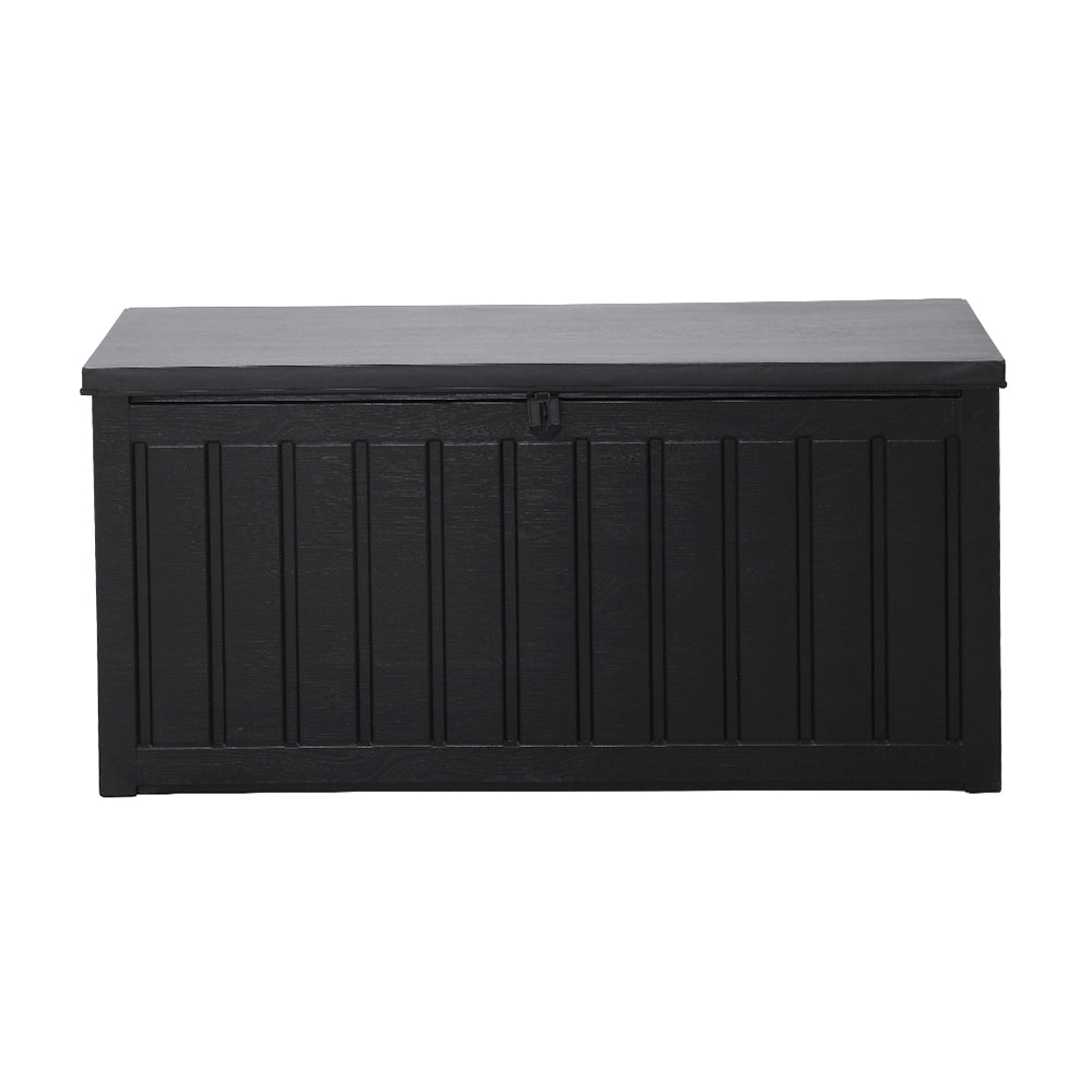 240L Polypropylene Outdoor Storage Box - Black - Homecoze